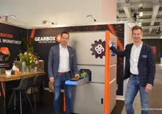 Harm van Adrichem and Ab van Staalduinen of Gearbox Innovations at the GearStation that was brought to 'machine hall' 4.1 in Messe Berlin. For the first time the fast growing company stood there 'between the big machine guys'.